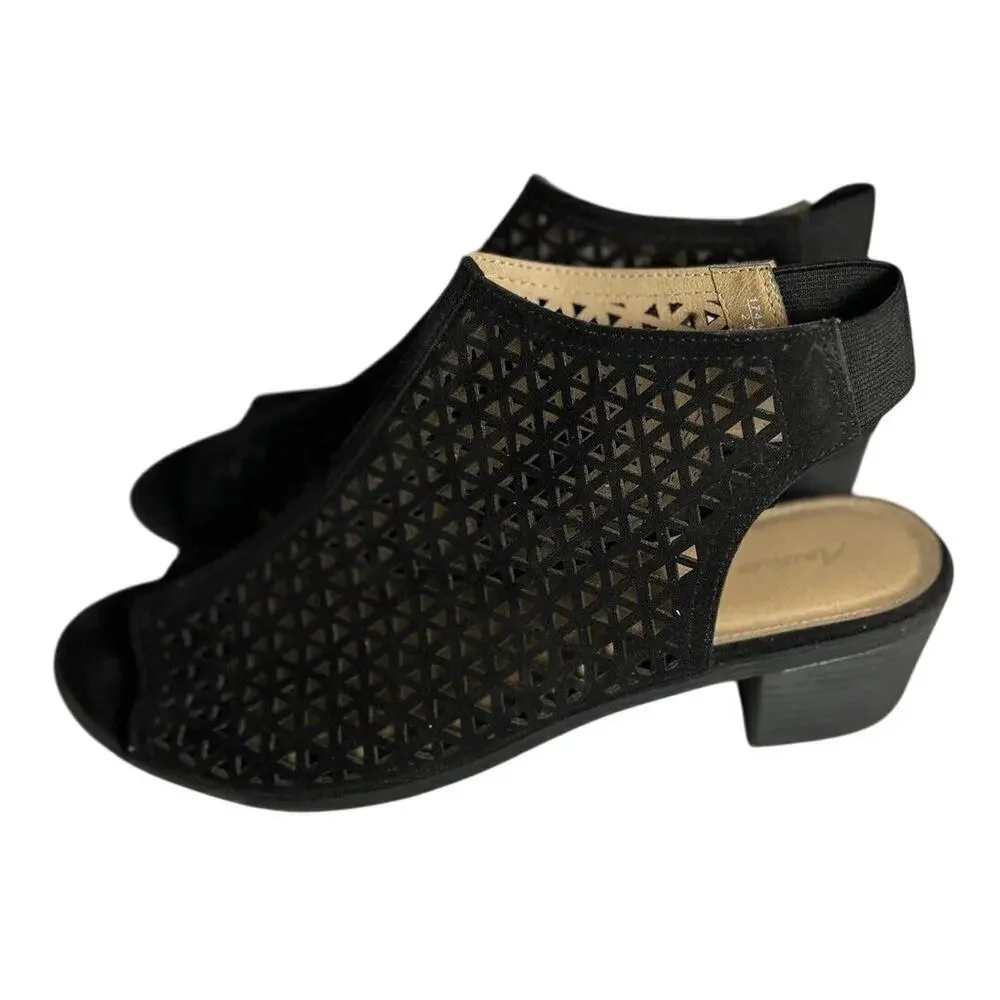 American Eagle Black Slingback Mesh Sandal 9.5w